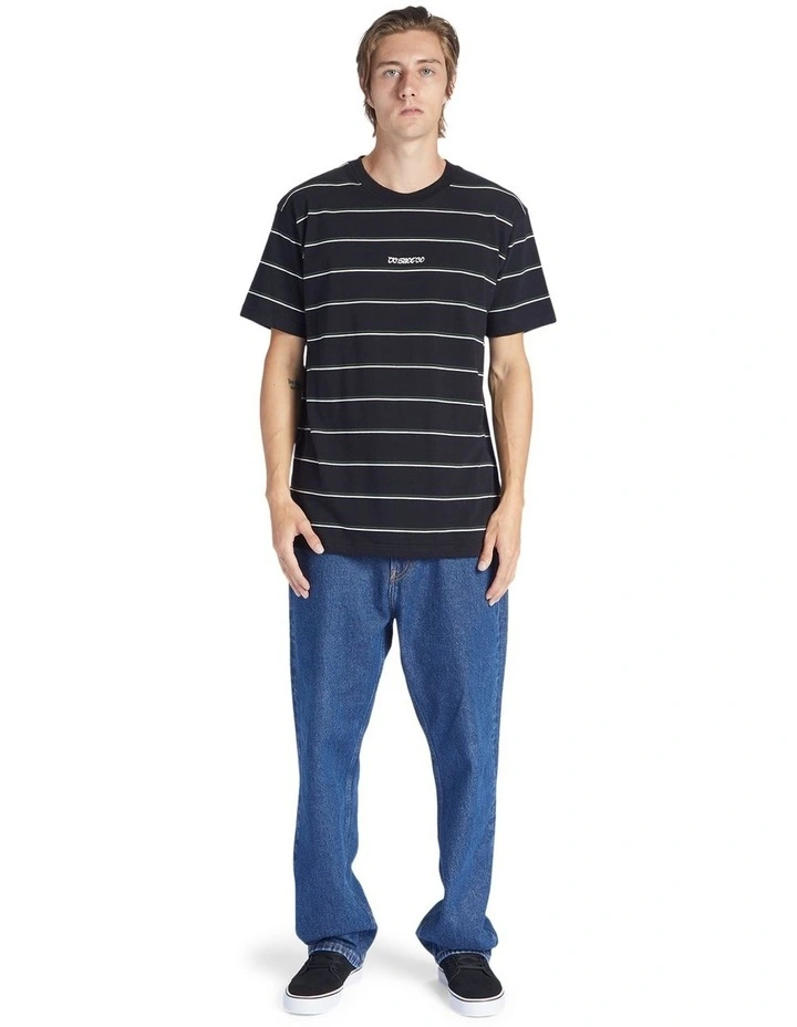 Kingpin Stripe T-shirt in Black image 5