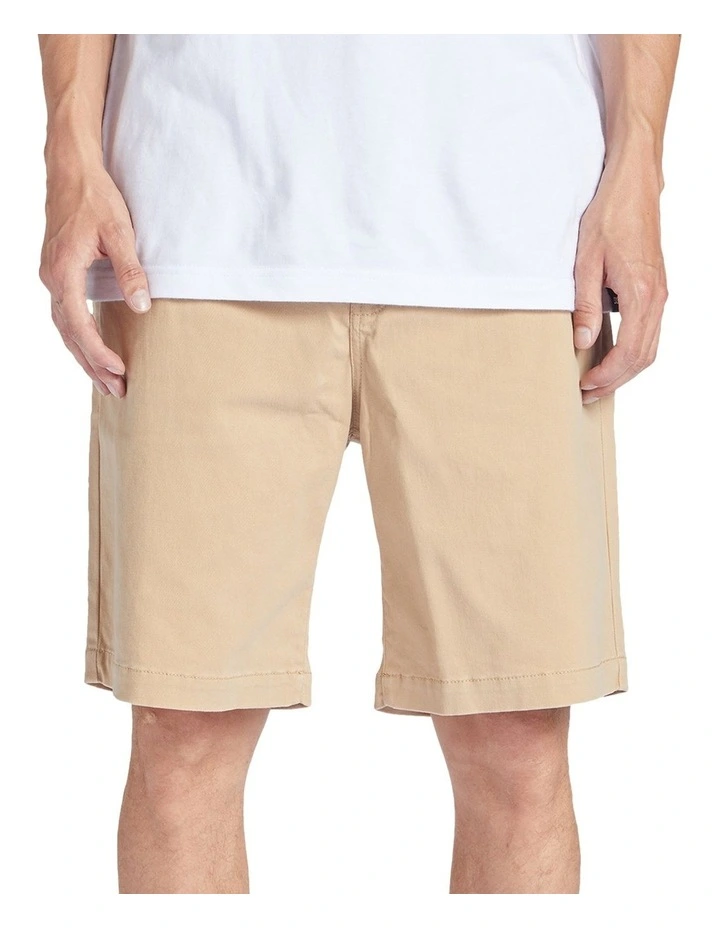 Worker Relaxed Chino Shorts in Beige image 1