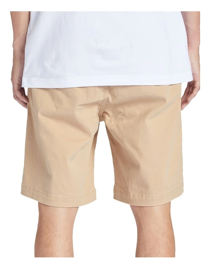 Worker Relaxed Chino Shorts in Beige image 2
