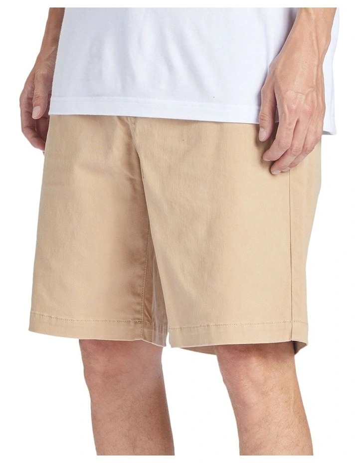 Worker Relaxed Chino Shorts in Beige image 3