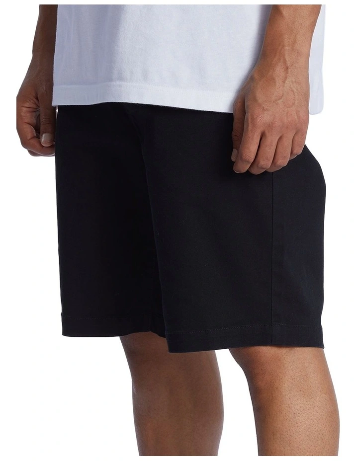 Worker Relaxed Chino Shorts in Black image 3