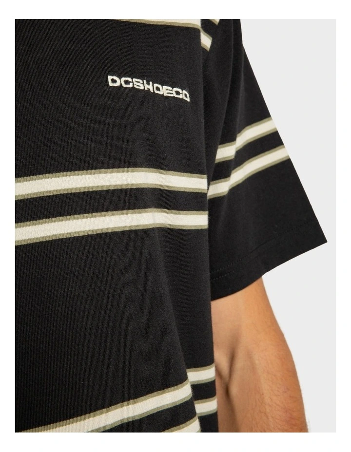 Portside Stripe Short Sleeves T-shirt in Black Portside Strip image 4