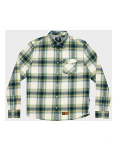 Marshal Flannel Shirt in Pelican Plaid