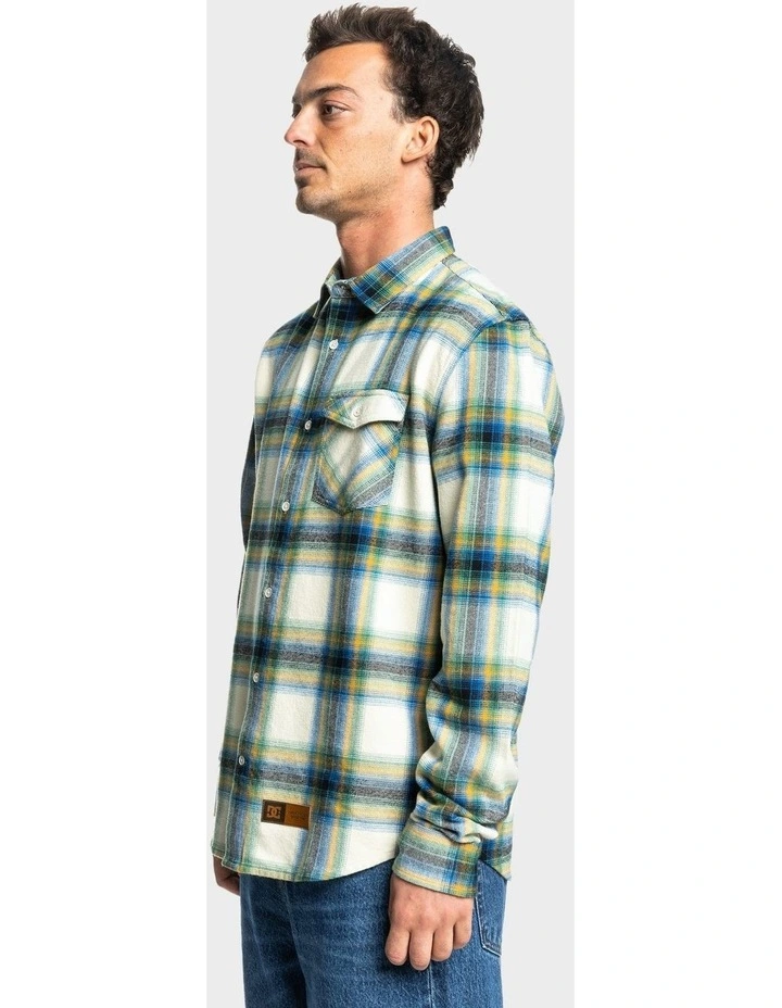 Marshal Flannel Shirt in Pelican Plaid image 3