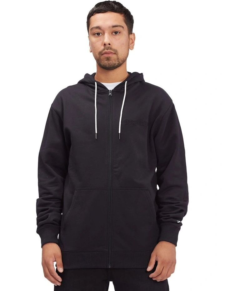 Riot Zip-Up Hoodie in Black image 1