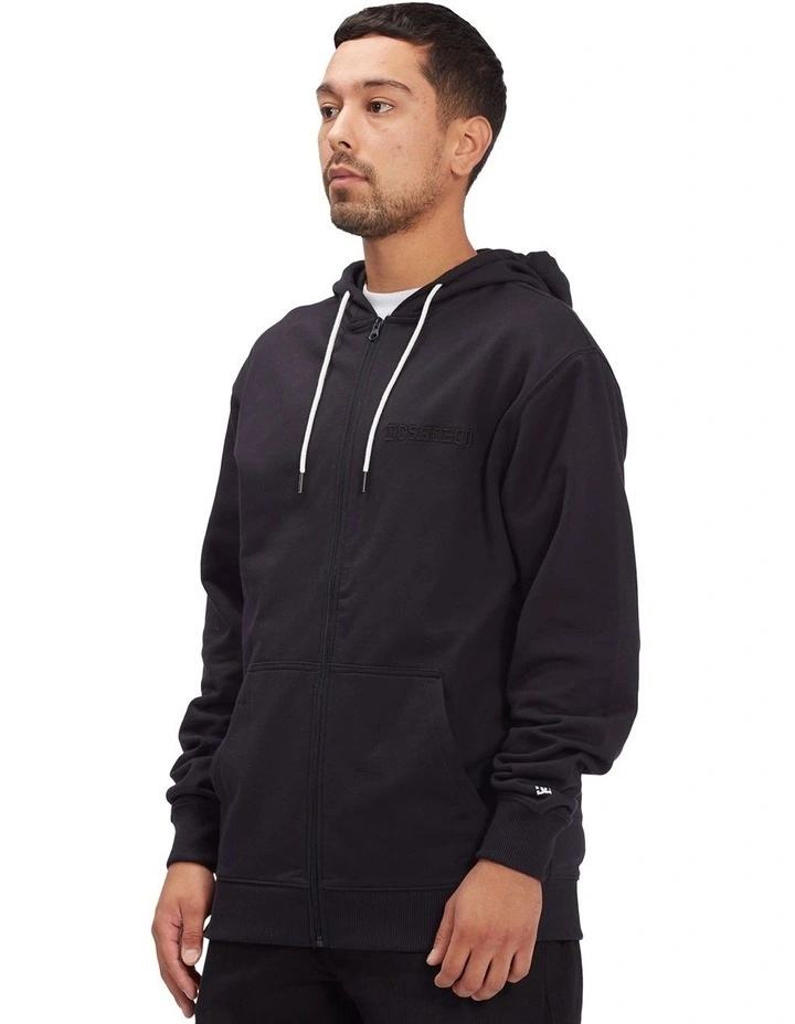 Riot Zip-Up Hoodie in Black image 3