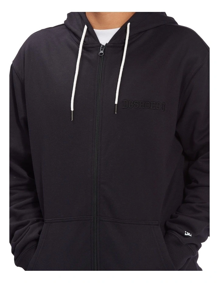 Riot Zip-Up Hoodie in Black image 4