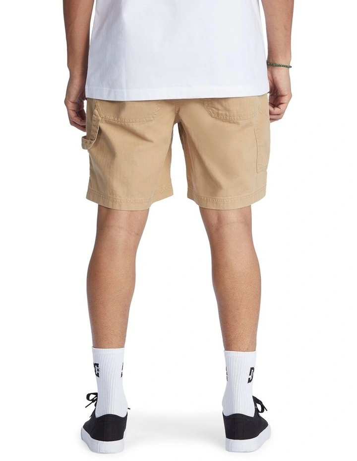 Mechanic Elasticated Shorts In Tan image 2