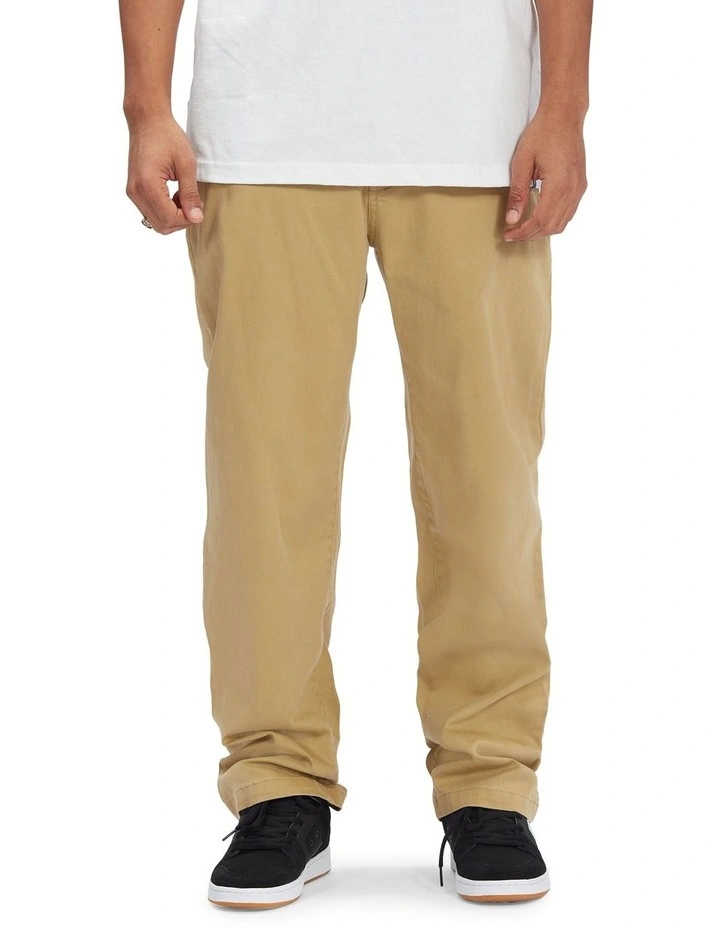 Worker Relaxed Fit Chino Pants in Brown image 1
