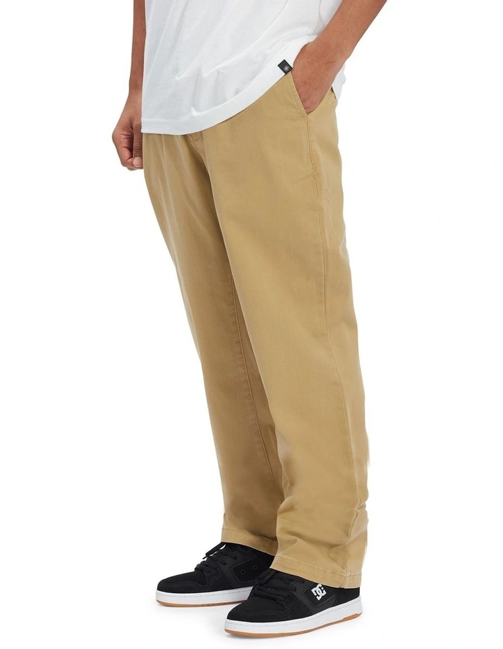 Worker Relaxed Fit Chino Pants in Brown image 3