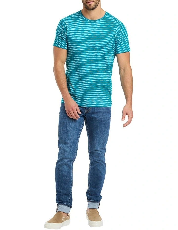 Sun Space Dye Tee in Atlantic Stripe image 2