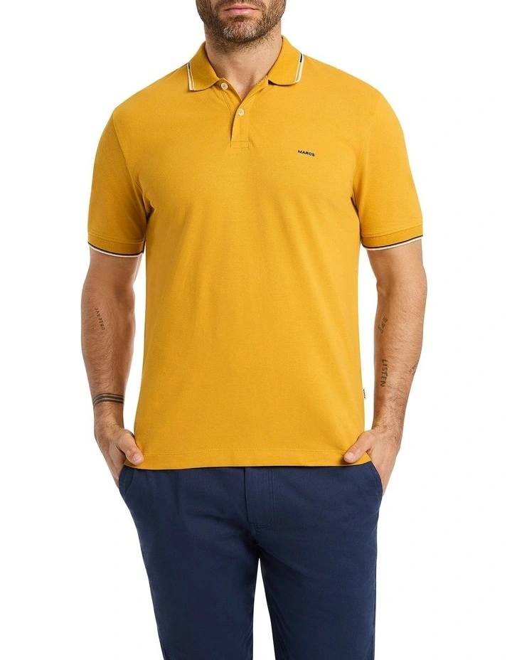 Alex Pique Polo in Honey Gold image 1