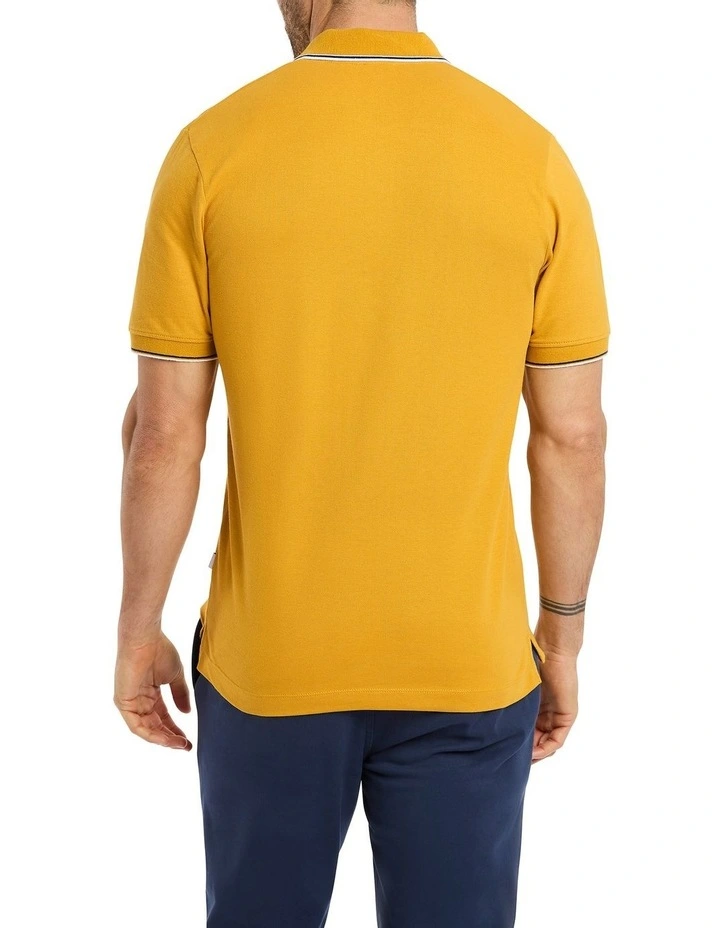 Alex Pique Polo in Honey Gold image 4