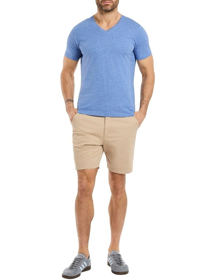 Marle Arnie V Neck Tshirt in Sapphire Marle image 2