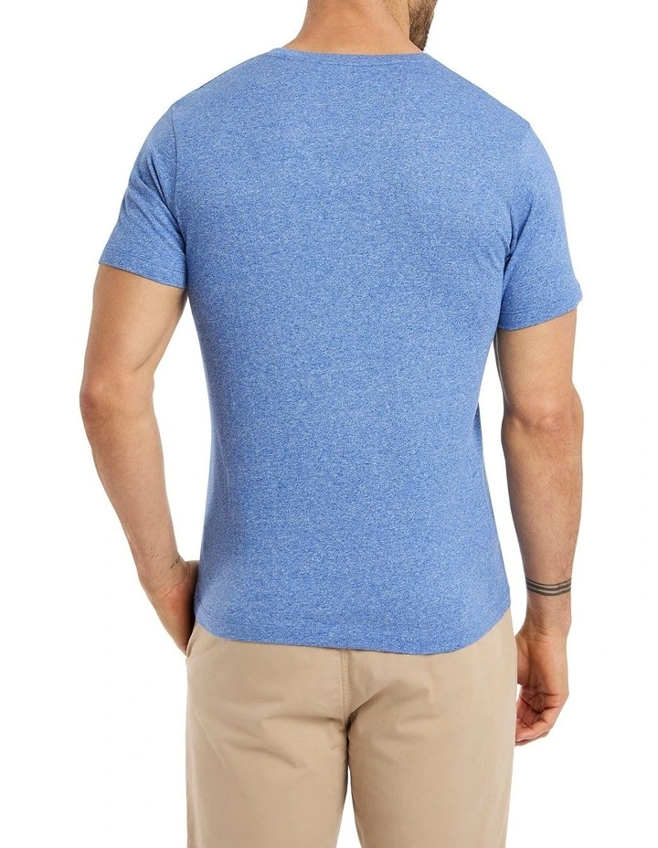 Marle Arnie V Neck Tshirt in Sapphire Marle image 3