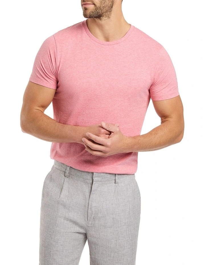 Brando Crew Neck Tee in Sakura Marle image 1