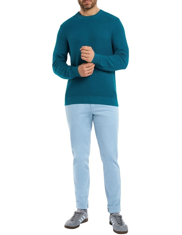 Brandon Cotton Knit in Deep Ocean image 2
