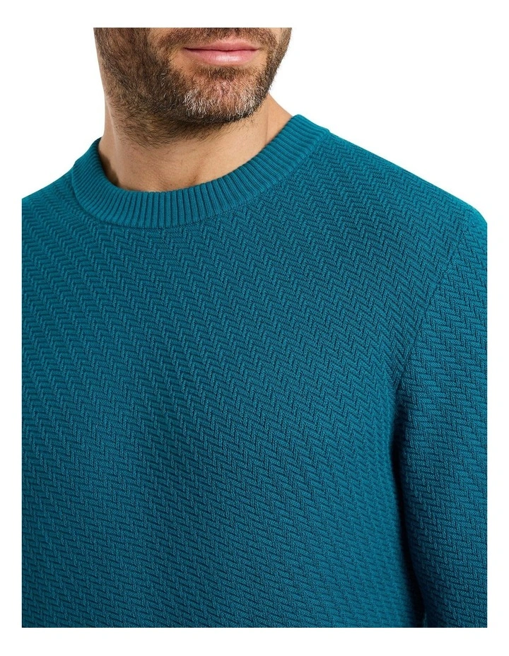 Brandon Cotton Knit in Deep Ocean image 3