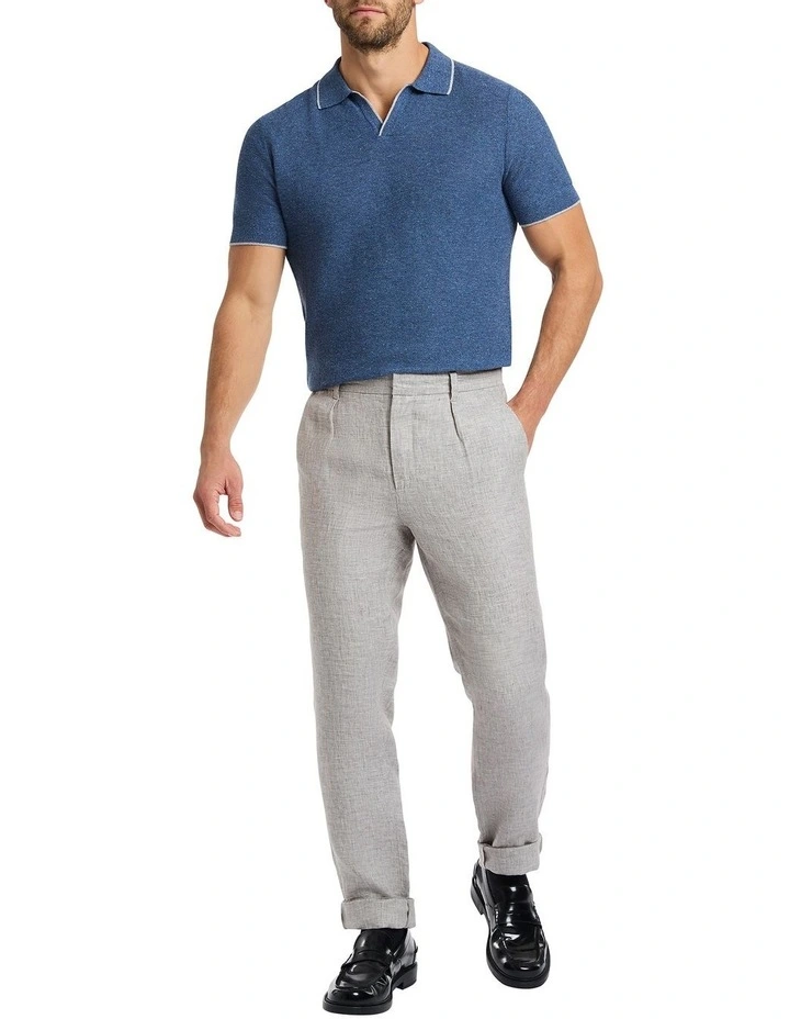 Bowie Knit Polo in Slate Blue image 2