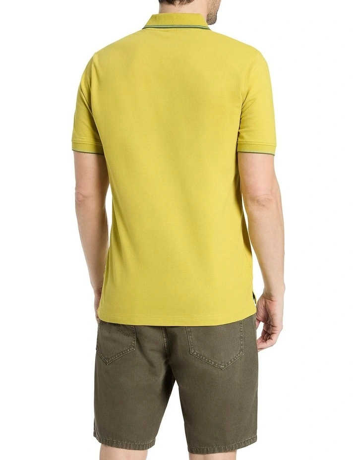 Alex Pique Polo Shirt in Pickle image 4