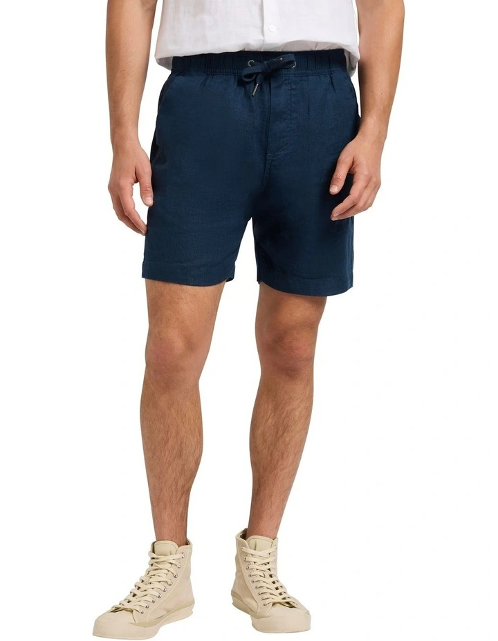 Soho Linen Short in Navy image 1