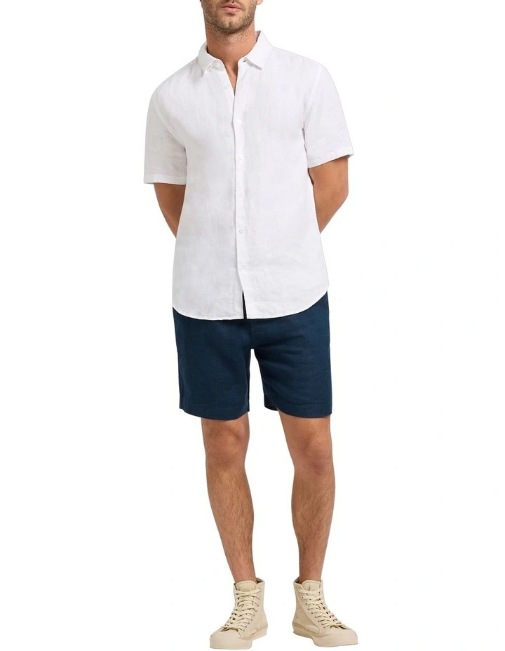 Soho Linen Short in Navy image 2