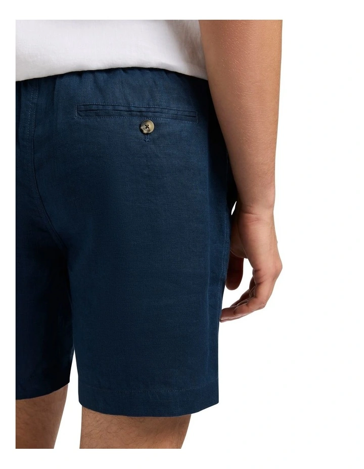 Soho Linen Short in Navy image 3
