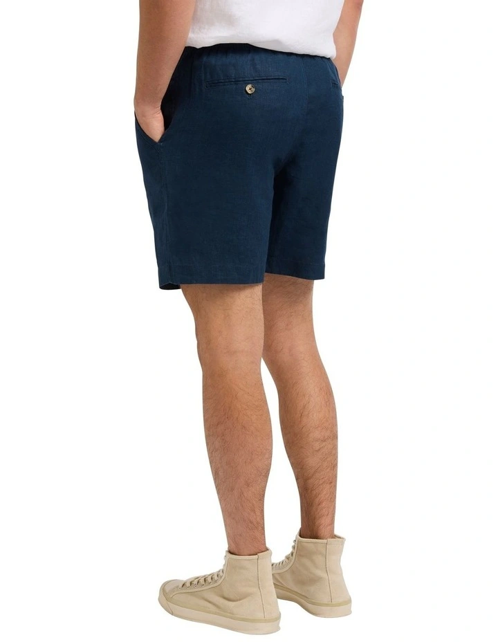 Soho Linen Short in Navy image 4