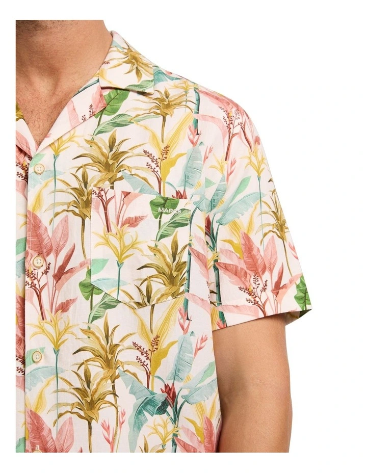 Brett Short Sleeve Shirt in Rose Multi image 3