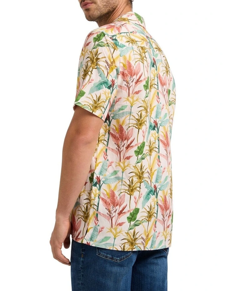 Brett Short Sleeve Shirt in Rose Multi image 4