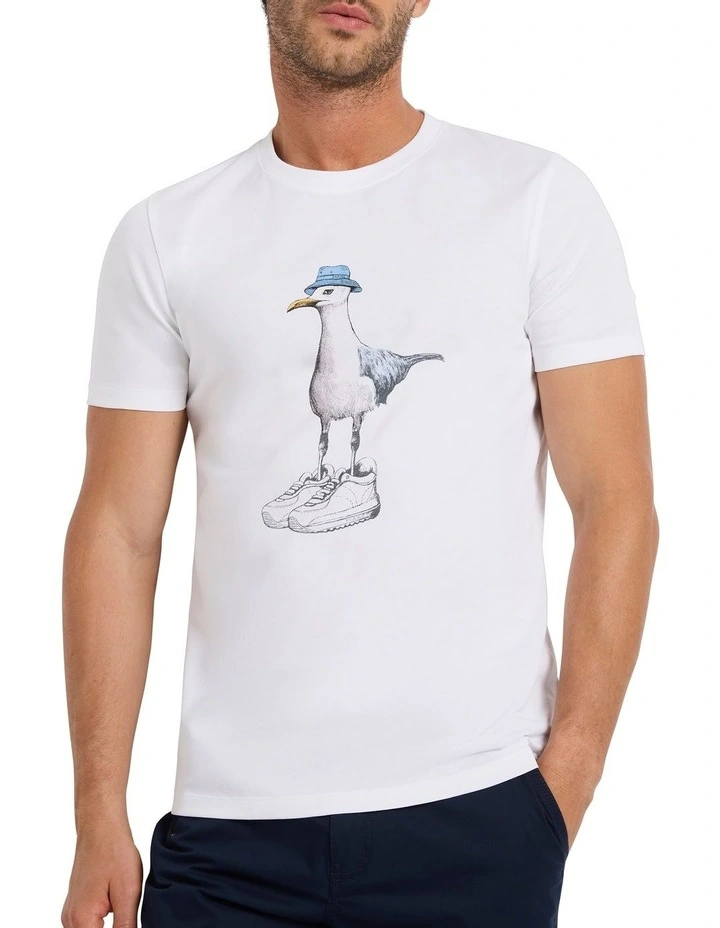 Gulls Tee in White image 1