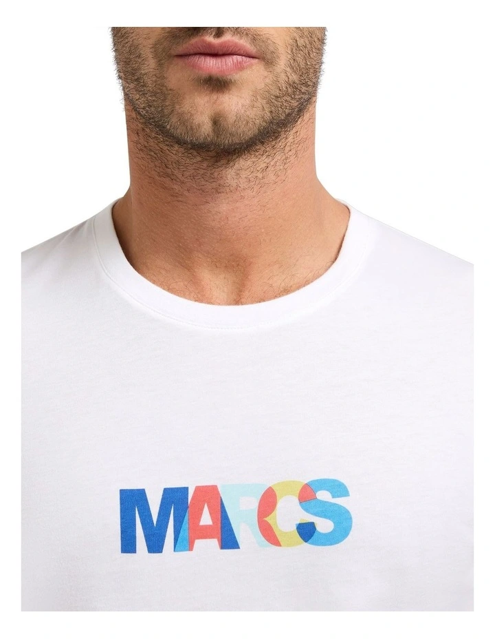 Logo Graphic Tee in White image 3