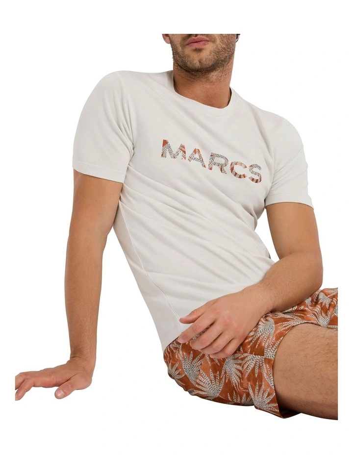 Frond-zone Pyjama Short Set in Red Multi image 3