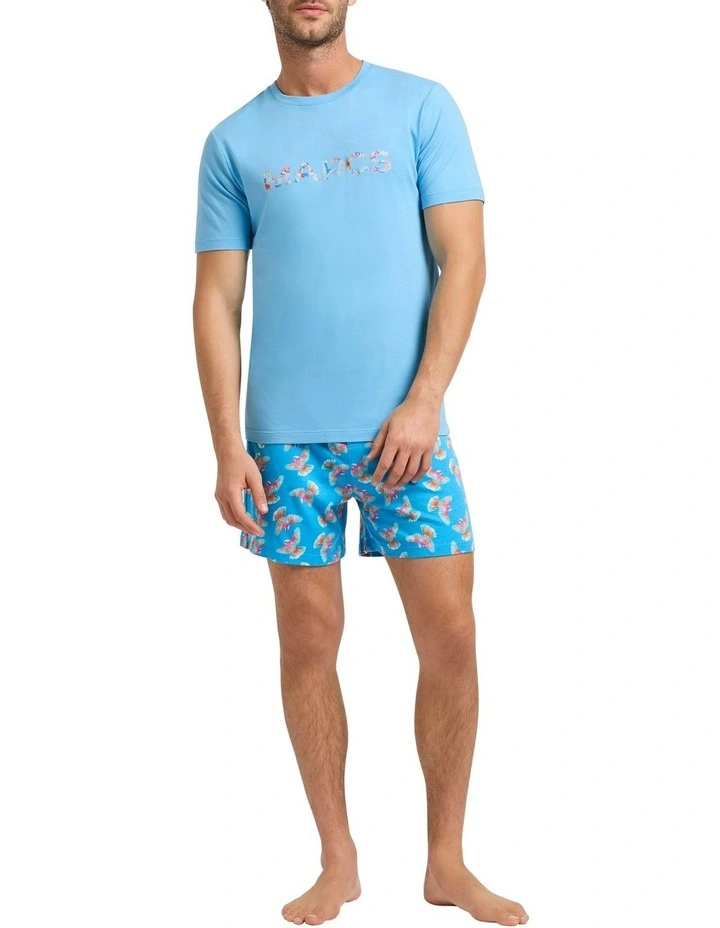 Hello, Good-fly Pyjama Short Set in Pool Multi image 1