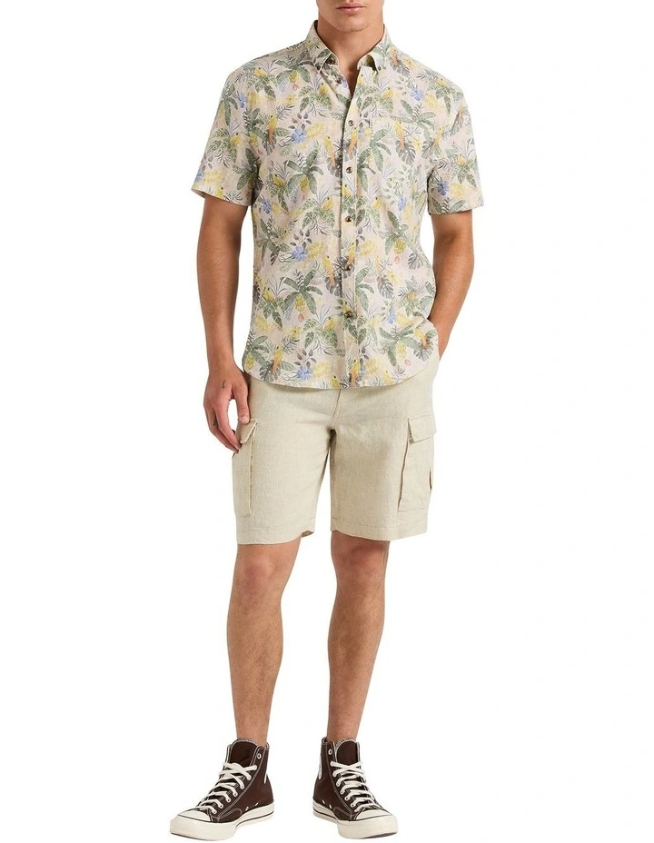 Bora Flora Shirt in White Multi image 1
