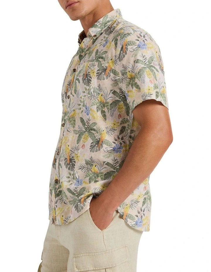 Bora Flora Shirt in White Multi image 2