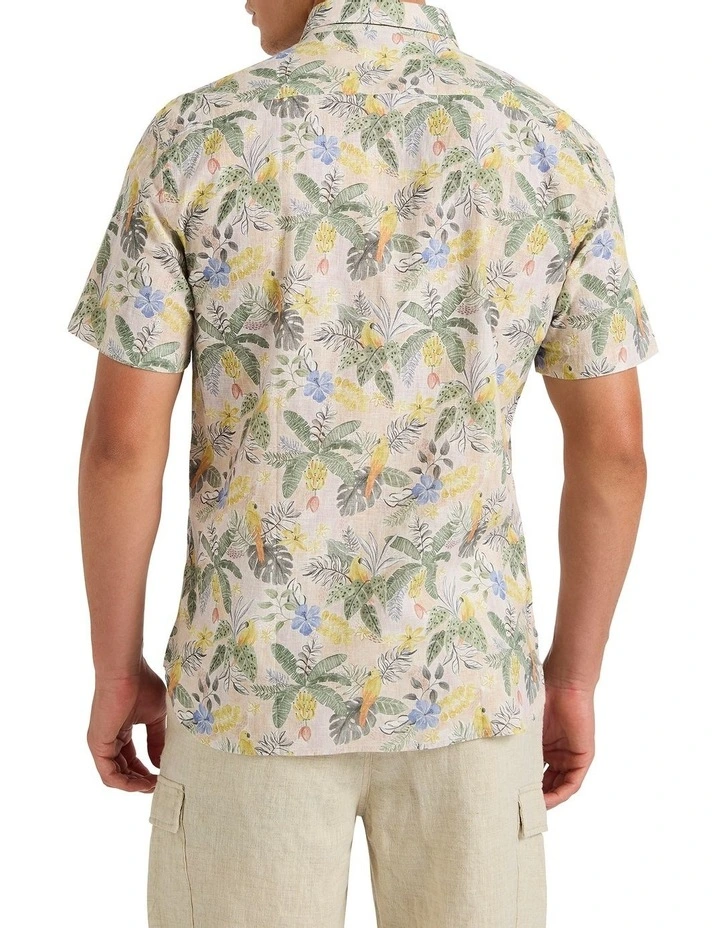 Bora Flora Shirt in White Multi image 4