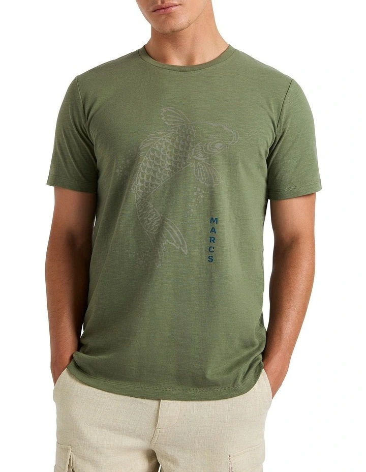 Koi Story Tee in Jungle image 2