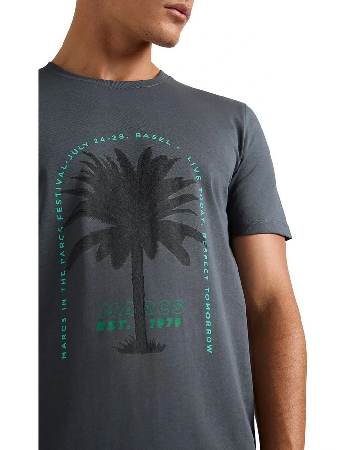 Let It Tree Tee in Graphite image 3