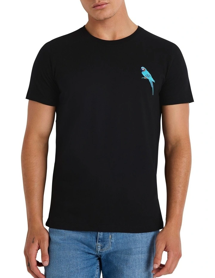 So Fly! Embroidered Tee in Black image 1