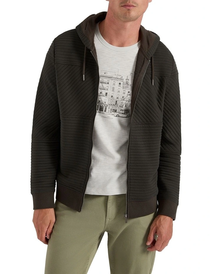 Helme Zip Thru Hoodie in Charcoal image 1