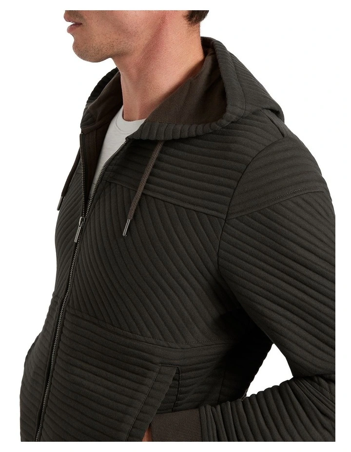 Helme Zip Thru Hoodie in Charcoal image 3