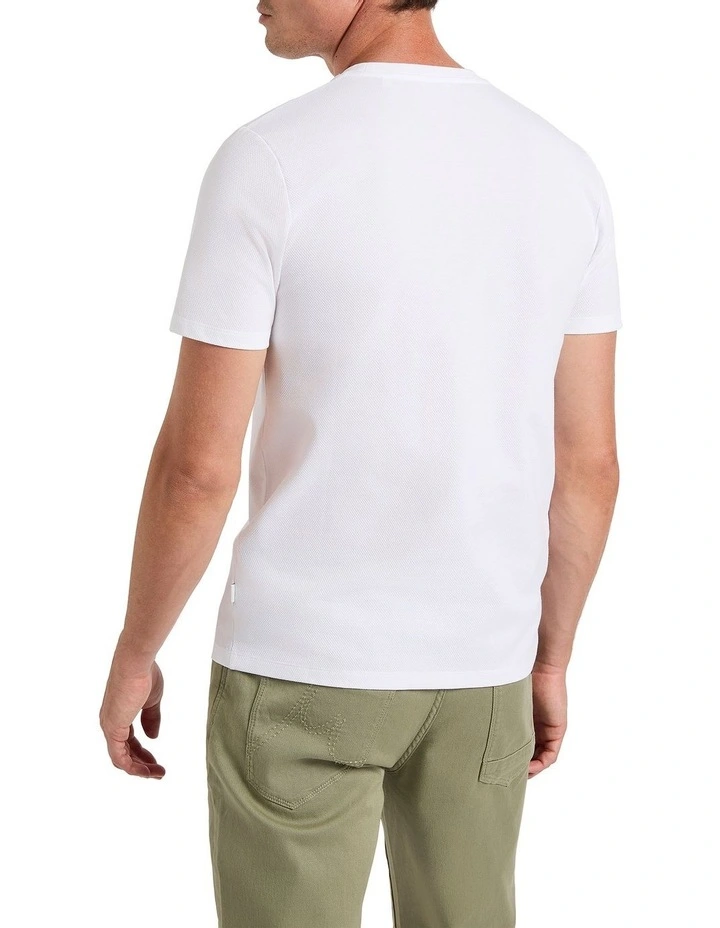 Emmett Mercerized Tee in White image 4