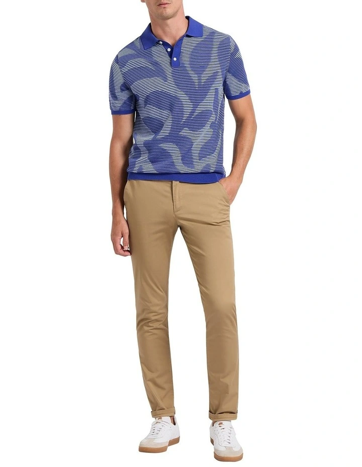 Be-leaf In Me Knit Polo Shirt in Blue image 2