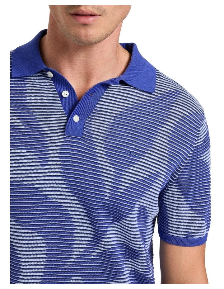 Be-leaf In Me Knit Polo Shirt in Blue image 4