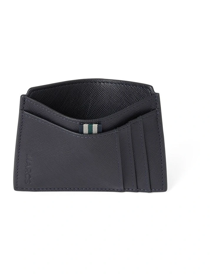 Hudson Leather Card Holder in Navy image 4