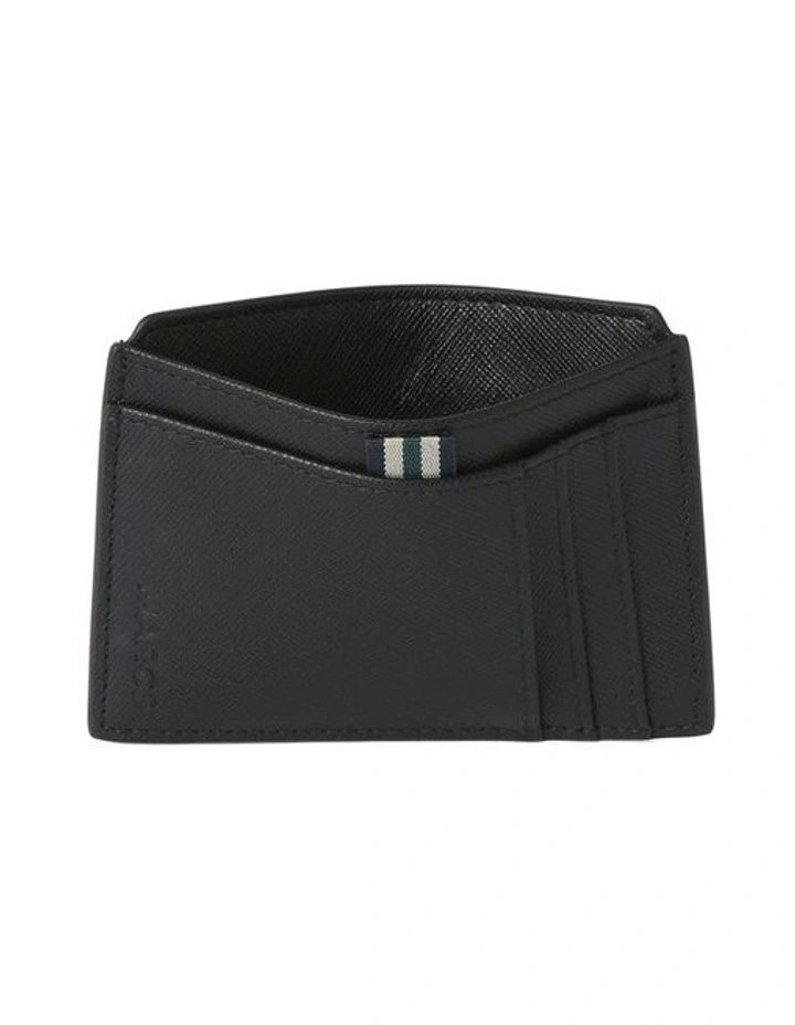 Hudson Leather Card Holder in Black image 2