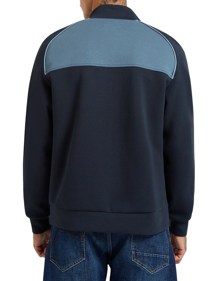 Rio Raglan Zip Thru Sweater in Navy image 4
