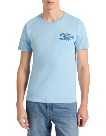 Lobster Logo Tee in Cerulean