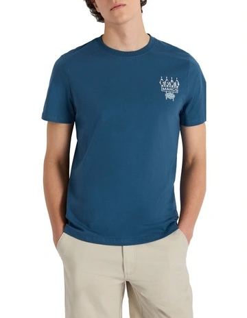 Strike! Cotton Tee in Mosaic Blue